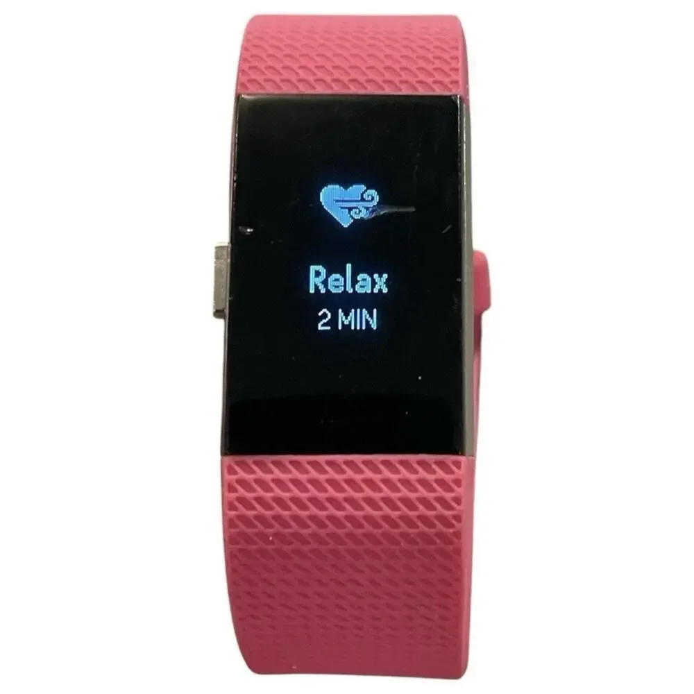 Fitbit Charge 2 Pink Band Size S Heart Rate Tracker w/ Box – Scratch on Screen